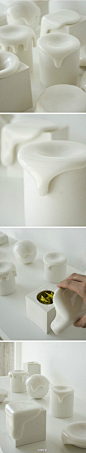 最陶瓷：陶器 | 日本陶艺家白矢幸司（Koji Shiraya）的作品Box。他用长石（透明釉的一种）为盖子的原料，并与陶罐一起烧制，仿若融化中的奶油一般，甜美欲滴。