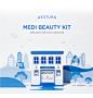 AESTURA MEDI BEAUTY PRESS KIT : AESTURA MEDI BEAUTY KIT, Package Design, Press kit Design, Influence kit, Beauty Package, Branding