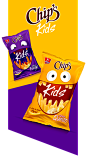Chips Kids : Desarrollo de linea de papás de la marca Chips, explotando la parte divertida y lúdica de los niños.