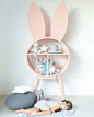 Bunnies in Kids Interiors - décor, wallpaper, decals, plushtoys..