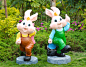 园林摆件户外仿真卡通动物装饰品可爱大兔子雕塑创意花园庭院景观-tmall.com天猫