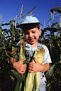 田园风光图片-农业图 小孩