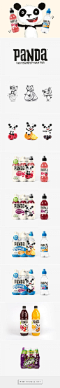 Panda Soft Drinks Branding & Packaging Design by Leeds curated by Packaging Diva PD. There's a new panda on the block, Melvin : )