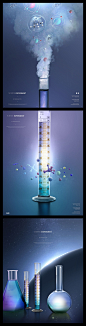 生物化学海报 玻璃器皿 实验