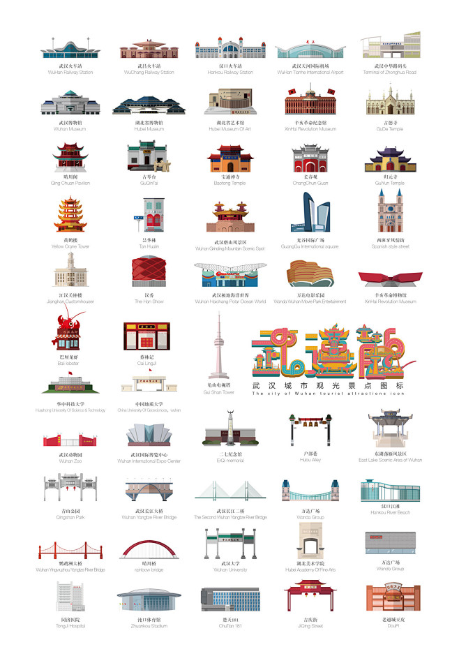 武汉能 武汉创意地图 WUHAN POW...