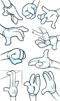 其中包括图片：Proko - How to Draw Cartoon Hands (Comic, Cartoon, and Mickey Mouse)
