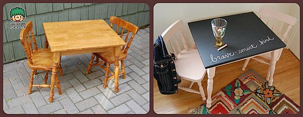 教你用油漆手工改造旧桌椅的巧妙方法图片欣...