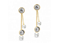 SOPHIA DIAMOND CUT CIRCLE TASSEL EARRING