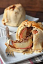 Wrapped Baked Apple Crumbles