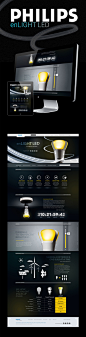 Philips LED Branding web site by Justin Marimon, via Behance