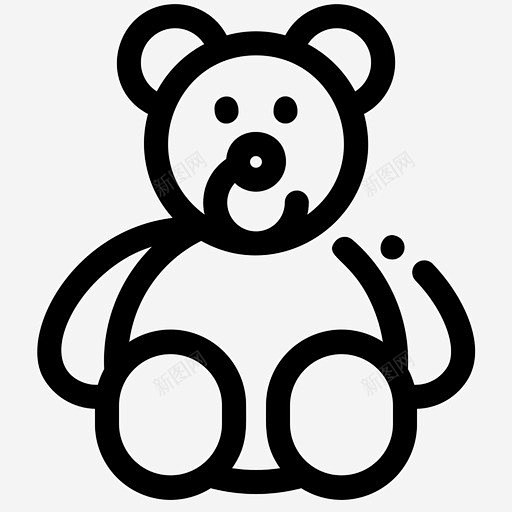 泰迪熊孩子浪漫 标识 标志 UI图标 设...