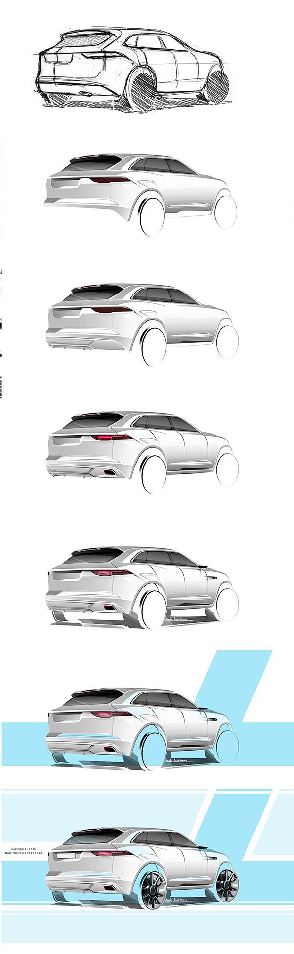 Jaguar SUV sketch on...