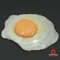 Fried Egg - Substance Material, Stephen Honegger : Completely procedural Fried egg done in Substance Designer. I wanted to see how far I could push the realism and flexibility of this seemingly simple object in Designer. The GIF describes some of the expo