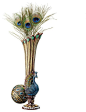 Classic Peacock Bud Vase traditional-vases