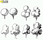 手绘配景的画法(草,花,树,水)画法教程步骤图