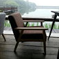 尚点 日式简约现代单人双人实木布艺沙发咖啡厅会所宜家椅子家具-淘宝网