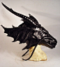 Dragon Head mask made of leather