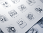 App Icon Sketches : Selection of pencil sketches for app icons and illustrations by Ramotion http://ramotion.com