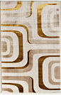 Rugs America Ambrose Flo Gold Rug | Contemporary Rugs