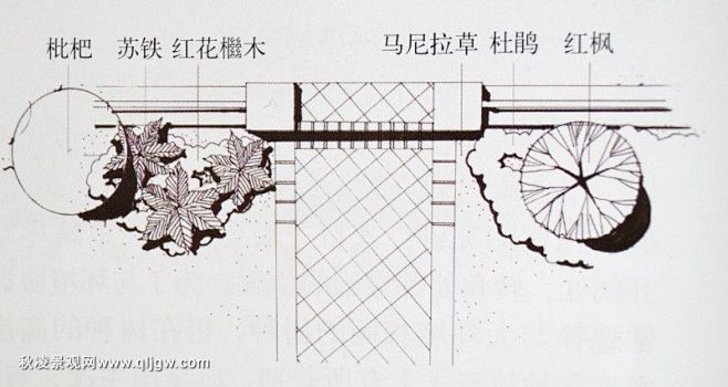 植物配置----平面图与实景的对照 带下...