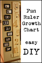 For the Home / Adventures in Decorating & Design: Ruler Growth Chart - I love this one. Best step by step directions I've seen!