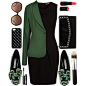 A fashion look from July 2014 featuring shift dress, collar jacket and green shoes. Browse and shop related looks.