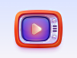 TV 3d icon 视频 海报 商标 设计