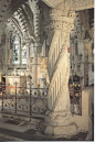 The incredibly decorated Rosslyn Chapel, Scotland, popularized in The DaVInci Code