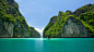 General 1366x768 Thailand Thai sea sky beach island boat ship green water vacation rock