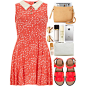 A fashion look from March 2014 featuring Dorothy Perkins dresses, ASOS sandals and Jil Sander clutches. Browse and shop related looks.