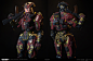 Call of Duty: Black Ops 3 - REAPER, Peter Zoppi : These are a variety of body models and texture skins for the Reaper from Black Ops 3.  I was responsible for High Poly Modeling, Low Poly Modeling, UV Layout, Normal Baking and Texture Painting.