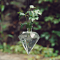 水培透明玻璃创意钻石挂花瓶 婚房装饰花瓶 家居简约现代花瓶