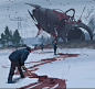 Simon Stalenhag Inspired tutorial, John Park : This was a Stalenhag inspired tutorial done for one of my classes at Brainstorm School.  The goal was to analyze an existing Stalenhag piece to recreate a similar image/process. 

https://gumroad.com/l/cGsoY