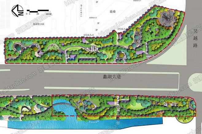 景观厂区道路ps总平面图分层素材源文件街...