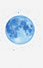 手绘蓝色月亮图 免费下载 页面网页 平面电商 创意素材