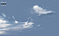 带通道白云云朵合成PSD透明元素White cloud PSD transparent element#042004 :  