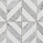 Thassos White, White Carrara Multi Finish Marina Chevron Marble Mosaics 8x8 1/16 - Marble System Inc.