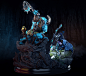 Dota2 Diorama, André Yamaguchi : Fan art of Dota 2 - Diorama: Drow Ranger vs Spirit Breaker