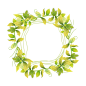 绿色枝蔓 卷曲枝条 创意文本 植物花卉图案设计AI tid003t006259