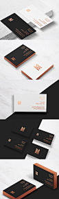 优雅的商业名片样机 Elegant Business Card mockup