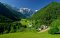 Download Wallpaper 1920x1200 Spring, Alpine valley, Mountains, Fields, Landscape 1920x1200 HD Background 高清 壁纸 风景 