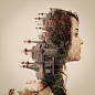 Double Exposure Portraits on Behance