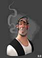 Smoking guy, Danny Dore : Just a doodle I've done in my spare time over the last few days. Original concept by David Boudreau.