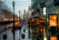 Eduard Gordeev：宛若油画的雨中城市