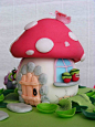 Detail--little mushroom--gnome home