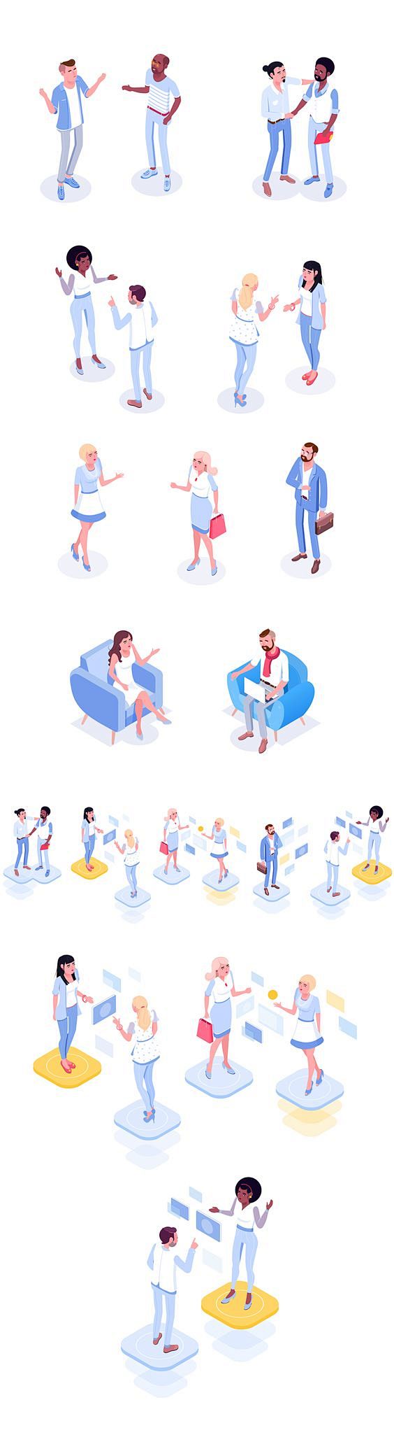 Isometric people