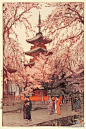 Hiroshi Yoshida 版画作品 | 吉田博Yoshida Hiroshi(1876年 - 1950，74岁)，西洋画家，版画家。在日本浮世绘风下，吉田博以西洋画为主，并重视自然、写实和诗情的作品风格，使得他被认为是日本治,大正,昭和期间风景画的第一人。