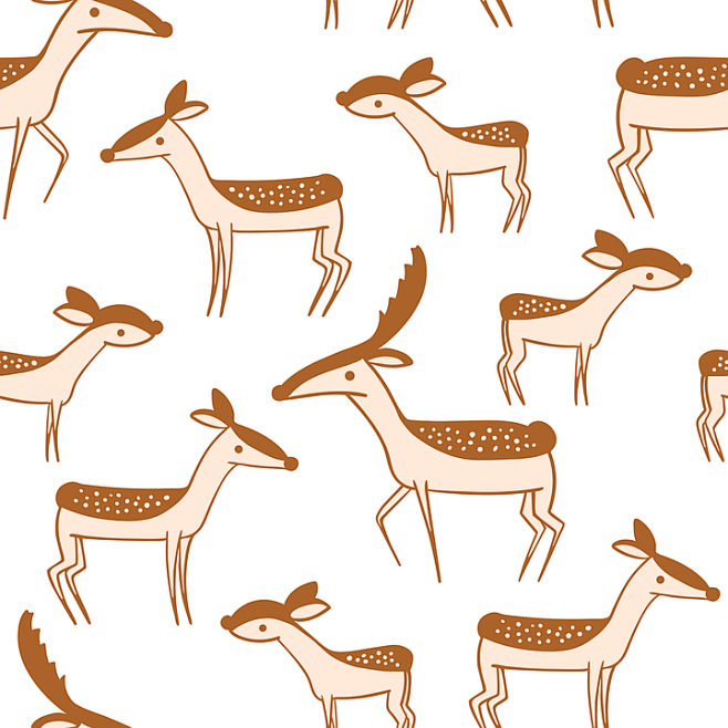 鹿, 模式, 设计, 动物, 可爱的墙纸