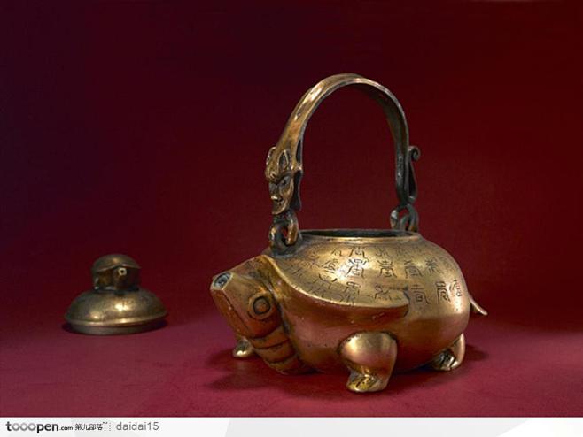 中国传统工艺品-青铜器 神兽造型水壶
