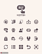 客服手机购物钱币优惠促销UI图标 icon图标 扁平图标